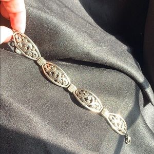 Brighton Silver Link Bracelet with Zirconia